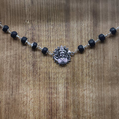 Silver Cap Karungali Mala Bracelet