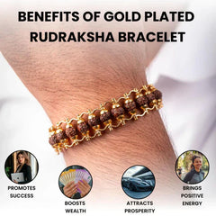 Rudraksha Bracelet Gold Plated