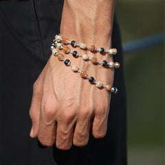 Silver Plated Rudraksh Karungali Tulsi Mala