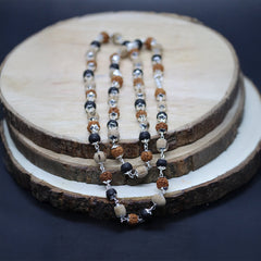 Silver Plated Rudraksh Karungali Tulsi Mala