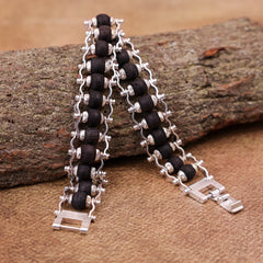 Abhimantrit Silver Plated Karungali Bracelet