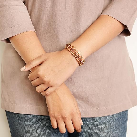 Rudraksha Bracelet Gold Plated