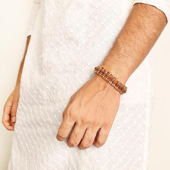 Rudraksha Bracelet Gold Plated