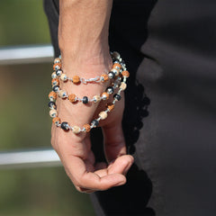 Silver Plated Rudraksh Karungali Tulsi Mala